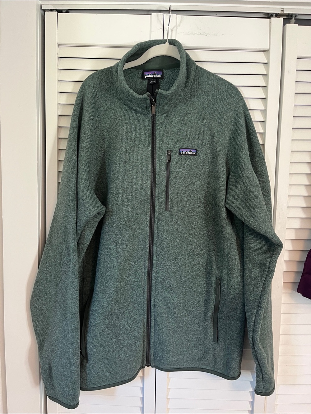 Patagonia Better Sweater Green Full zipper Sz XL